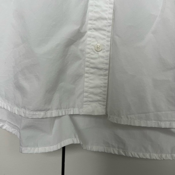 Sunday Best Cotton White Crop Button Up Collared Blouse - Picture 5 of 7